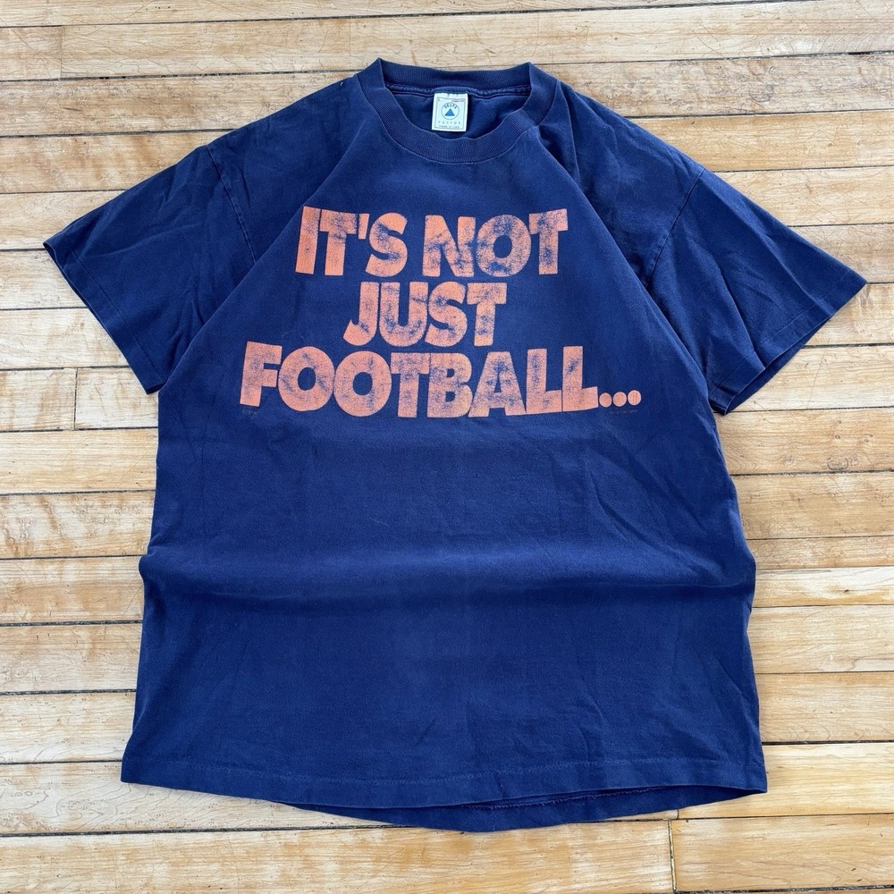 VTG 80s Delta Chicago Bears Two Sided T-Shirt Mens L Single Stitch Made In USA